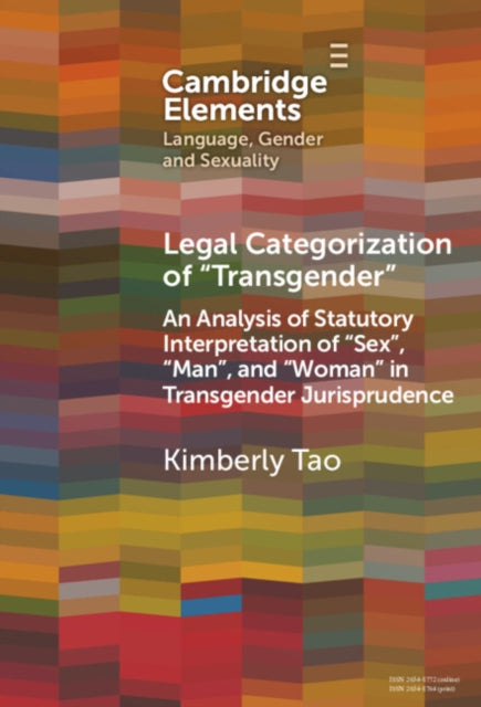 Book cover of: Legal Categorization of 'Transgender'. By: Kimberly Tao