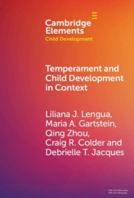 Book cover of: Temperament and Child Development in Context. By: Liliana J. Lengua