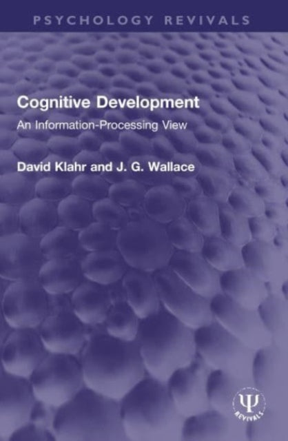 Book cover of: Cognitive Development. By: David Klahr
