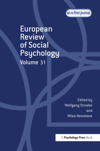 Book cover of: European Review of Social Psychology: Volume 31. By: Gordon Hodson
