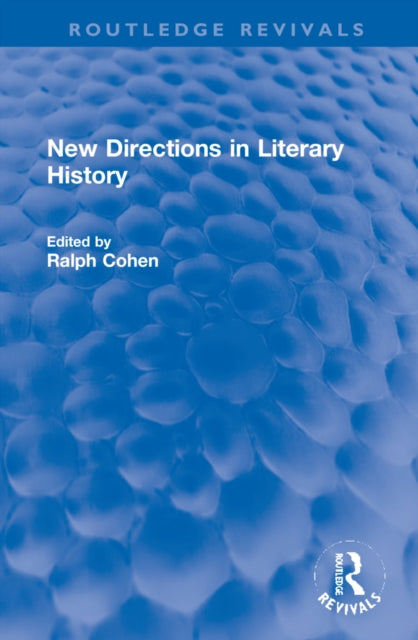 Book cover of: New Directions in Literary History. By: Ralph Cohen