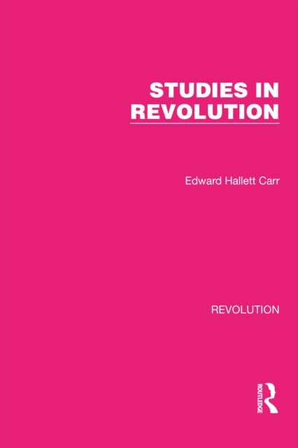 Book cover of: Studies in Revolution. By: E. H. Carr