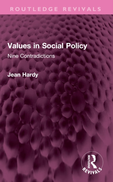 Book cover of: Values in Social Policy. By: Jean Hardy
