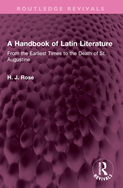 Book cover of: Handbook of Latin Literature