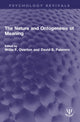 Book cover of: Nature and Ontogenesis of Meaning