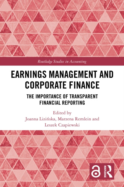Book cover of: Earnings Management and Corporate Finance. By: Joanna Lizińska