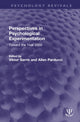 Book cover of: Perspectives in Psychological Experimentation. By: Viktor Sarris