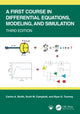 Book cover of: First Course in Differential Equations, Modeling, and Simulation