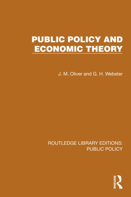 Book cover of: Public Policy and Economic Theory