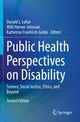 Book cover of: Public Health Perspectives on Disability. By: Donald J. Lollar