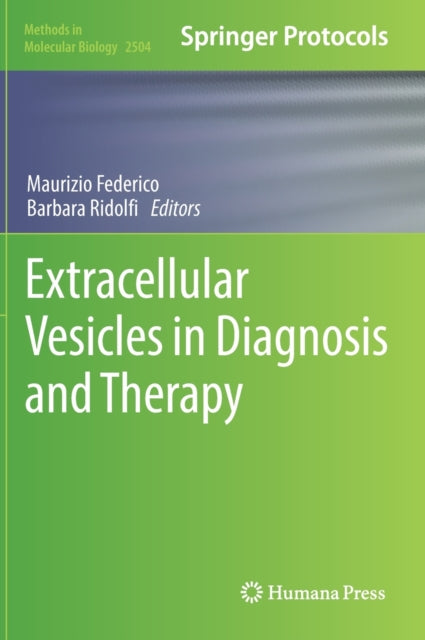 Book cover of: Extracellular Vesicles in Diagnosis and Therapy. By: Maurizio Federico
