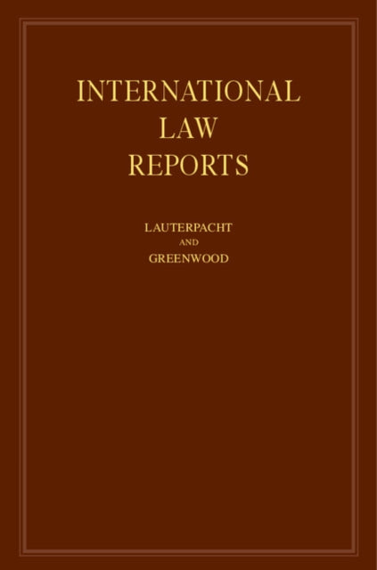 Book cover of: International Law Reports: Volume 148. By: Elihu Lauterpacht