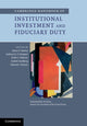 Book cover of: Cambridge Handbook of Institutional Investment and Fiduciary Duty. By: James P. Hawley