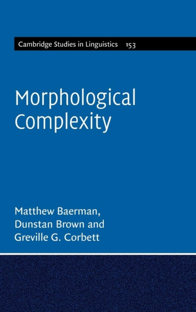 Book cover of: Morphological Complexity. By: Matthew Baerman