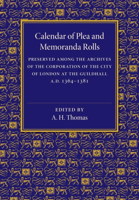 Book cover of: Calendar of Plea and Memoranda Rolls. By: A. H. Thomas