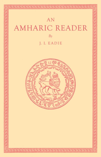Book cover of: Amharic Reader. By: J. I. Eadie