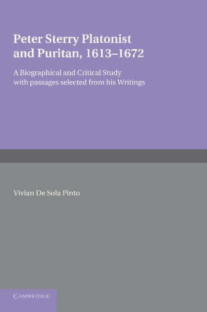 Book cover of: Peter Sterry. By: Vivian De Sola Pinto