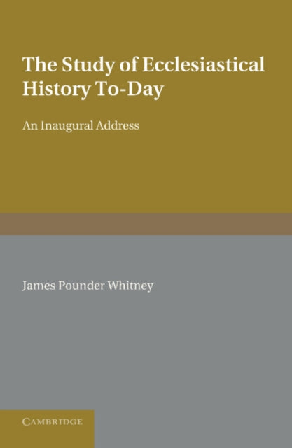Book cover of: Study of Ecclesiastical History To-Day