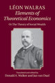 Book cover of: Leon Walras: Elements of Theoretical Economics. By: Léon Walras
