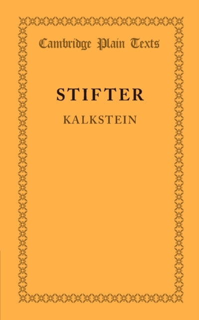 Book cover of: Kalkstein. By: Adalbert Stifter