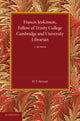 Book cover of: Francis Jenkinson, Fellow of Trinity College Cambridge and University Librarian. By: H. F. Stewart