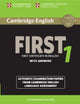 Book cover of: Cambridge English First 1 for Revised Exam from 2015 Student's Book with Answers