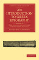 Book cover of: Introduction to Greek Epigraphy. By: E. S. Roberts