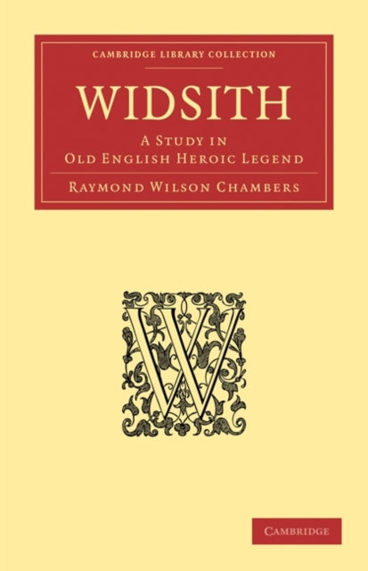 Book cover of: Widsith. By: R. W. Chambers