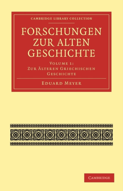 Book cover of: Forschungen zur Alten Geschichte. By: Eduard Meyer