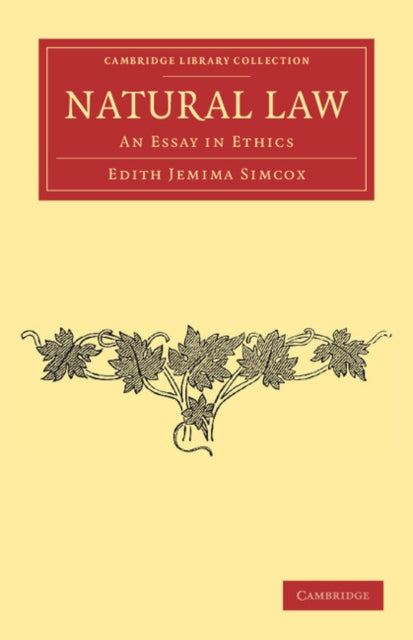 Book cover of: Natural Law. By: Edith Jemima Simcox