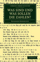 Book cover of: Was sind und was sollen die Zahlen?. By: Richard Dedekind