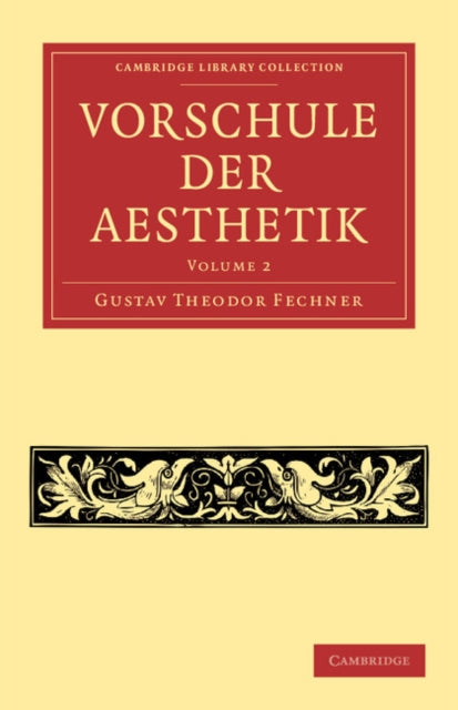Book cover of: Vorschule der Aesthetik. By: Gustav Theodor Fechner