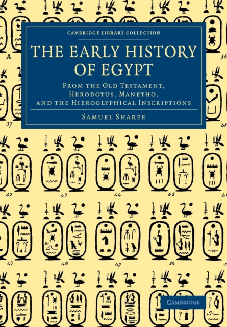 Book cover of: Early History of Egypt. By: Samuel Sharpe