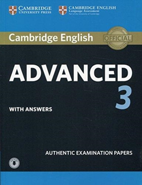 Book cover of: Cambridge English Advanced 3 Student's Book with Answers with Audio