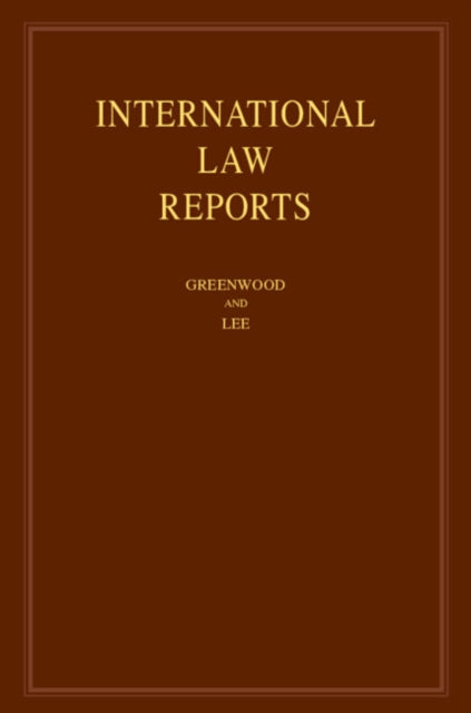 Book cover of: International Law Reports: Volume 178. By: Christopher Greenwood