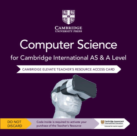 Book cover of: Cambridge International AS & A Level Computer Science Elevate Teacher's Resource Access Card. By: Sylvia Langfield