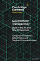 Book cover of: Government Transparency. By: Gregory Porumbescu