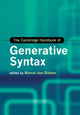Book cover of: Cambridge Handbook of Generative Syntax. By: Marcel den Dikken