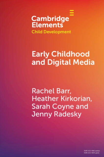 Book cover of: Early Childhood and Digital Media. By: Rachel Barr