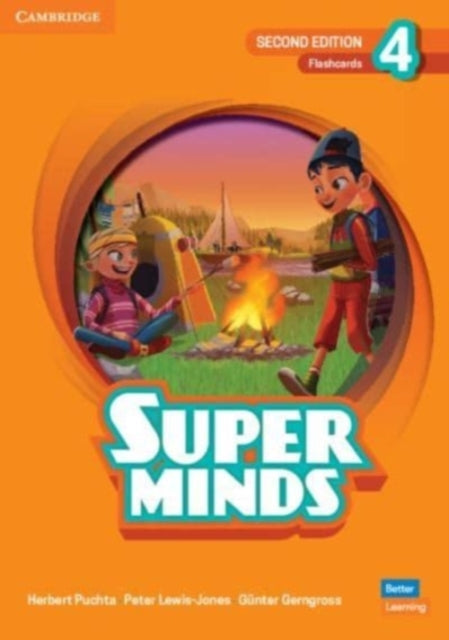 Book cover of: Super Minds Level 4 Flashcards British English. By: Herbert Puchta
