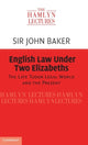 Book cover of: English Law Under Two Elizabeths. By: Sir John Baker