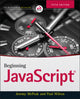 Book cover of: Beginning JavaScript. By: Jeremy McPeak