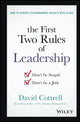 Book cover of: First Two Rules of Leadership. By: David Cottrell