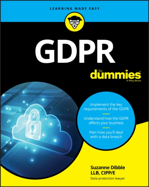 Book cover of: GDPR For Dummies. By: Suzanne Dibble