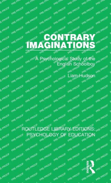 Book cover of: Contrary Imaginations. By: Liam Hudson
