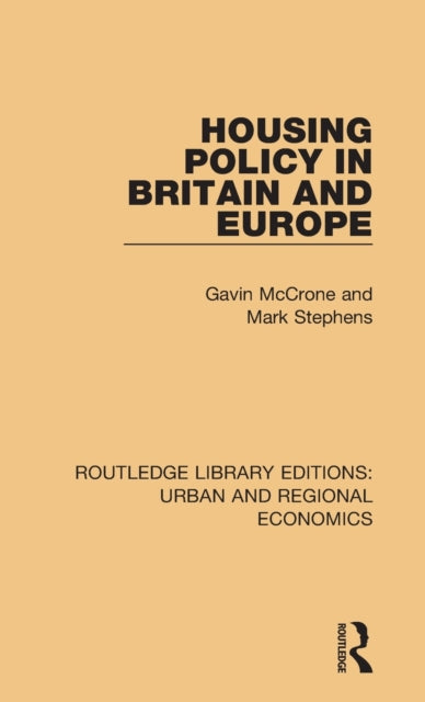 Book cover of: Housing Policy in Britain and Europe. By: Gavin McCrone