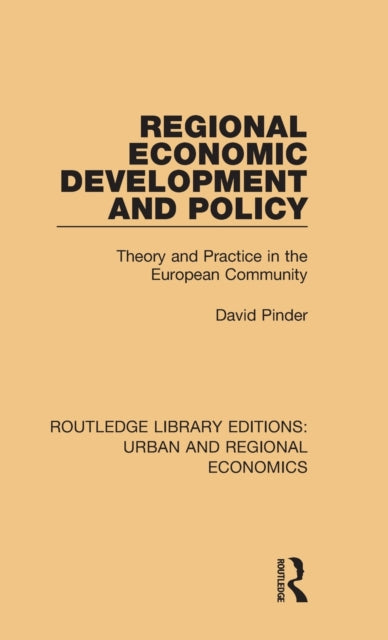 Book cover of: Regional Economic Development and Policy. By: David Pinder