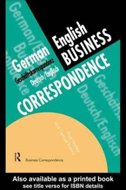 Book cover of: German/English Business Correspondence. By: Paul Hartley