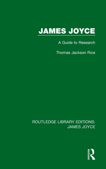 Book cover of: James Joyce. By: Thomas Jackson Rice