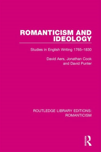 Book cover of: Romanticism and Ideology. By: David Aers